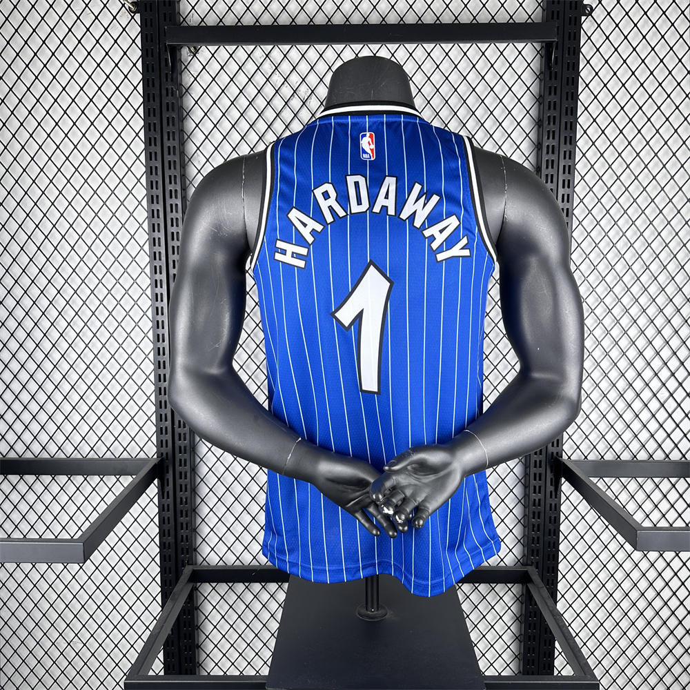 NBA Orlando Magic 2019 Retro Edition Round Neck Blue Jersey HARDAWAY#1 S-XXL