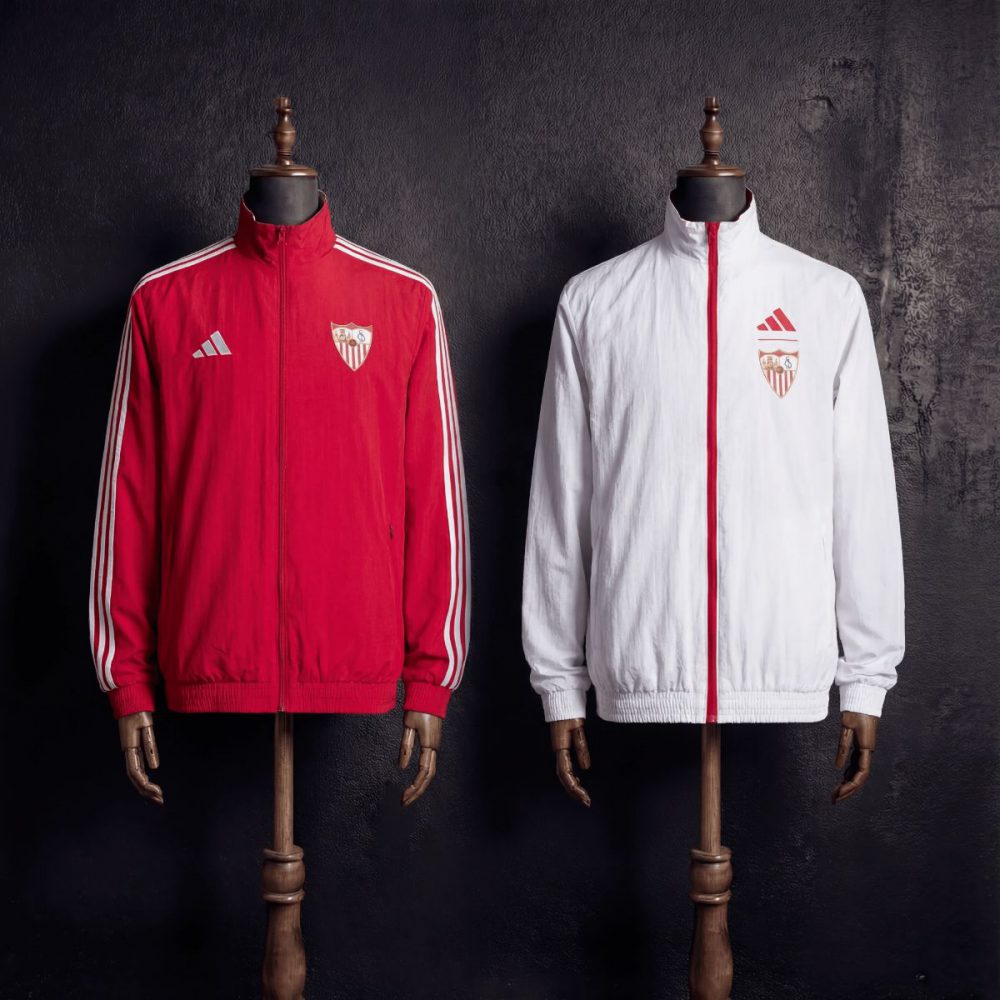 2026 Sevilla FC Red and White Reversible Jacket Windbreaker Sport Unifom