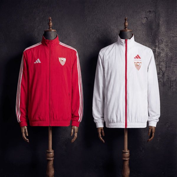 2026 Sevilla FC Red and White Reversible Jacket Windbreaker Sport Unifom