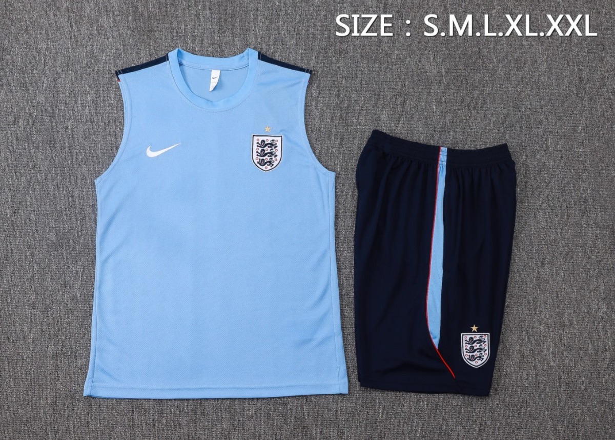 2026 England Light blue Training Set Shirt and Shorts