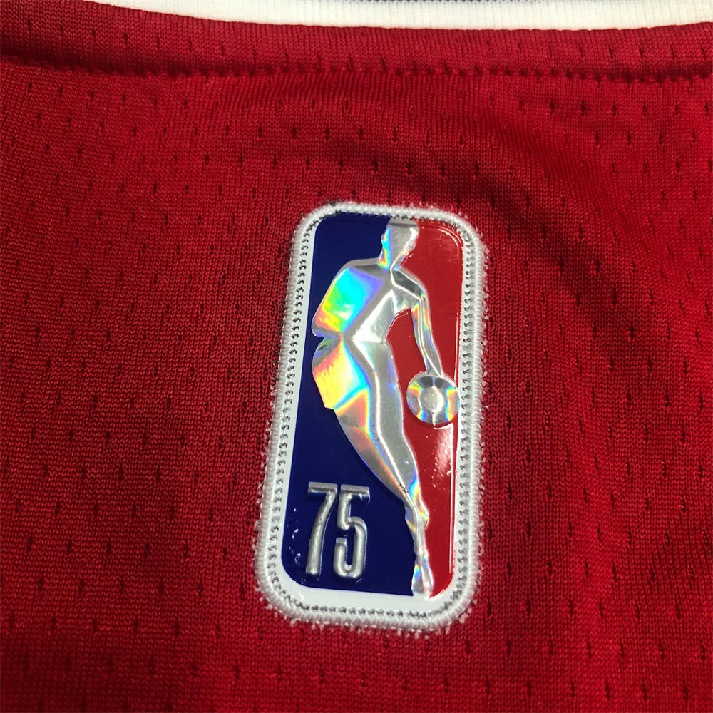 NBA Chicago Bulls Round Neck Red 75th anniversaryJersey BALL#2 S-XXL