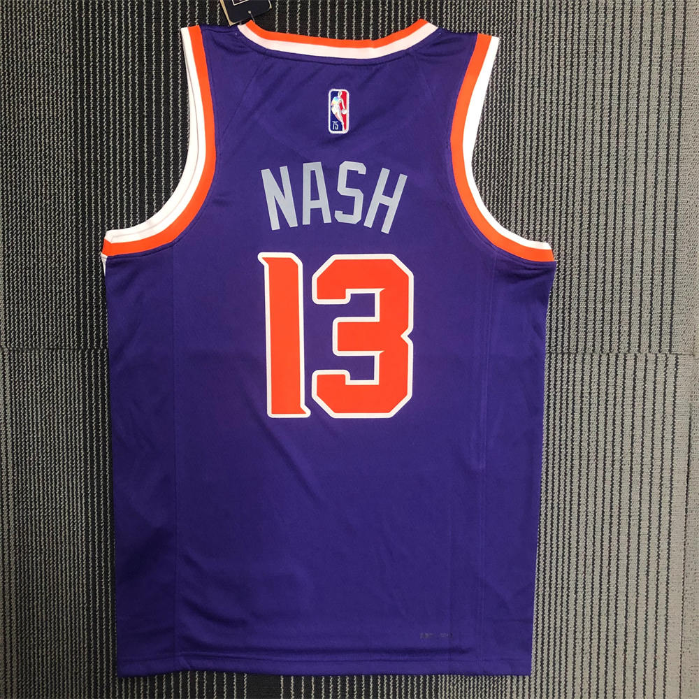 NBA Phoenix Suns V-Neck Purple 75th Anniversary NASH#13 jersey S-XXL