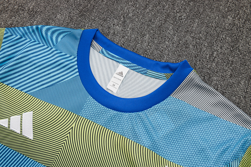 2025/26 Real Madrid Blue Green Training Set Shirt and Shorts