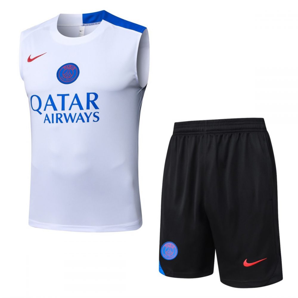 2026 PSG White Training Set Shirt and Shorts