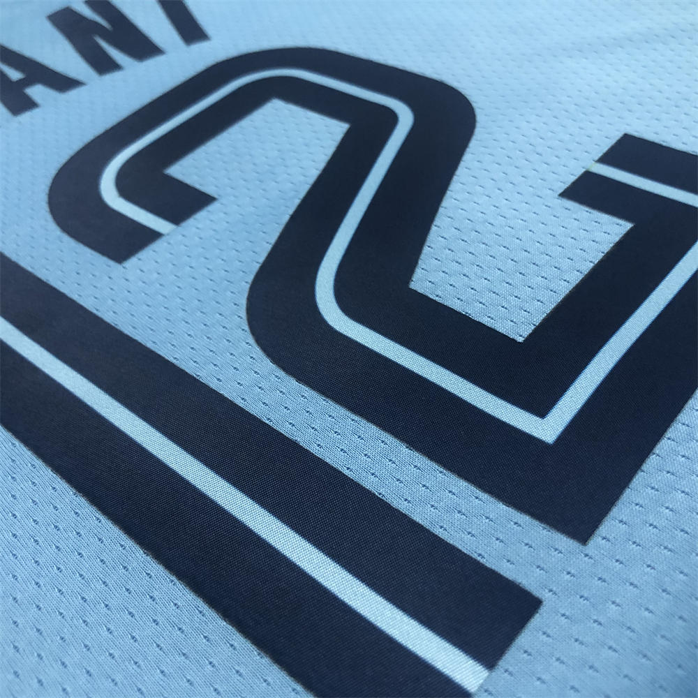 NBA Memphis Grizzies Round Neck Blue 75th AnniversaryJersey MORANT #15 S-XXL