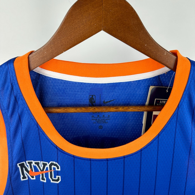 NBA New York Knicks 2024 Round Neck Blue jersey CLARKSON#00 S-XXL