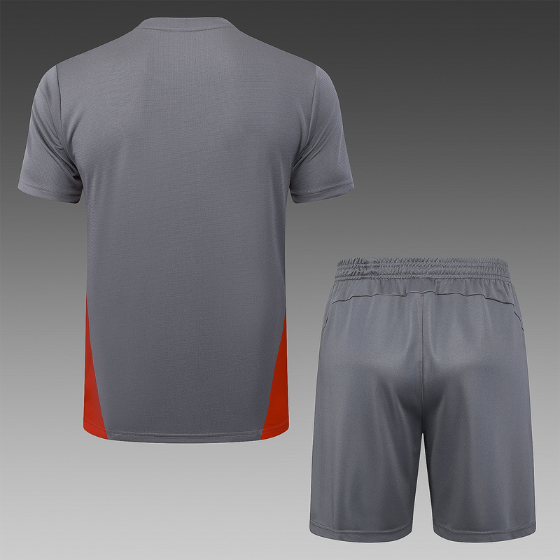 24/25 AC Milan Grey Training Set Shirt and Shorts