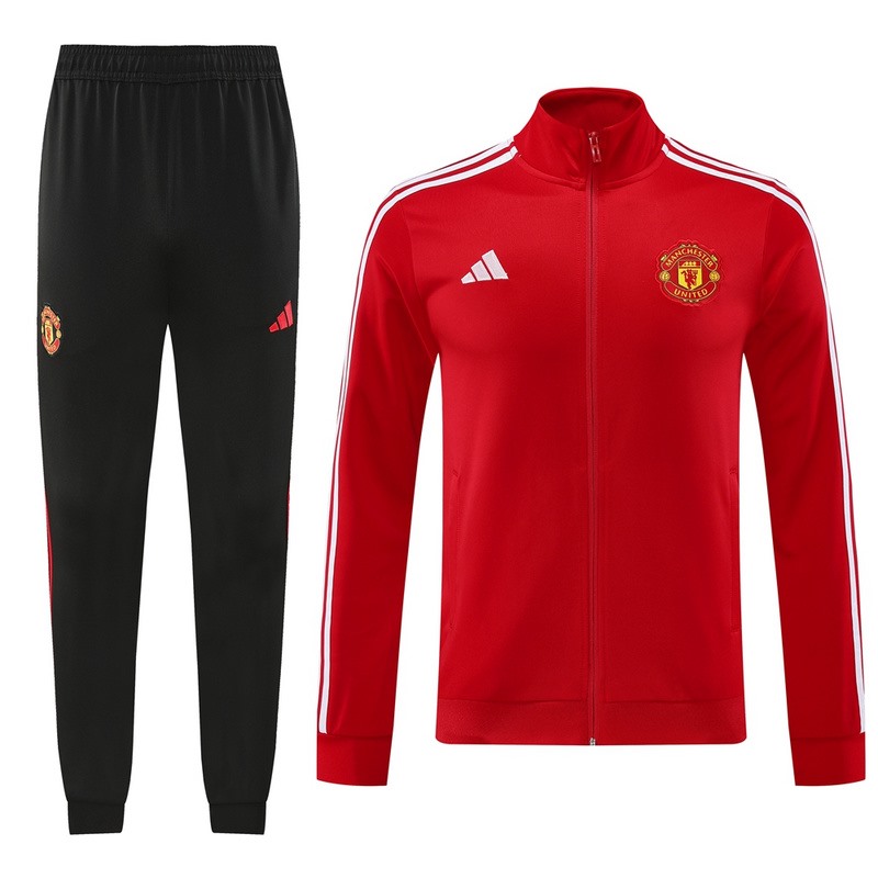2024 Manchester United Red Jacket Training Suit Set Football Team Shirt Sports Fashion
