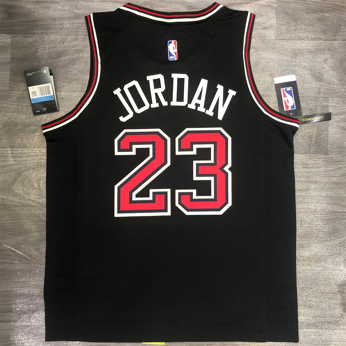 NBA Chicago Bulls Round neck Black Jersey JORDAN#23 S-XXL