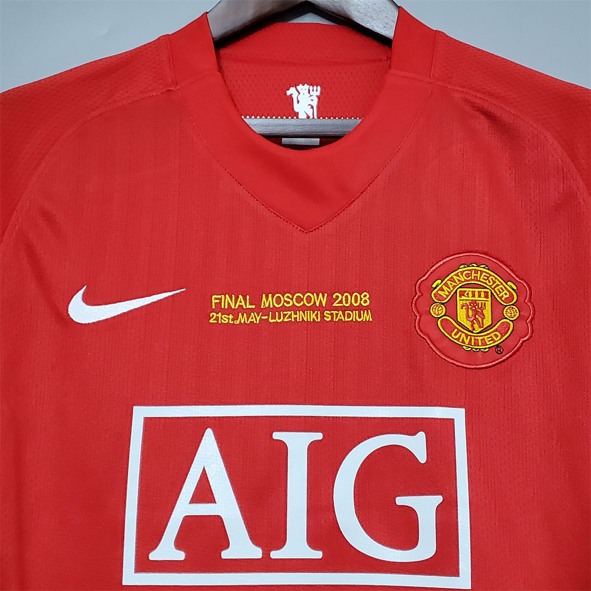 Retro Manchester United 07/08 Champions League version home jersey Fan Version