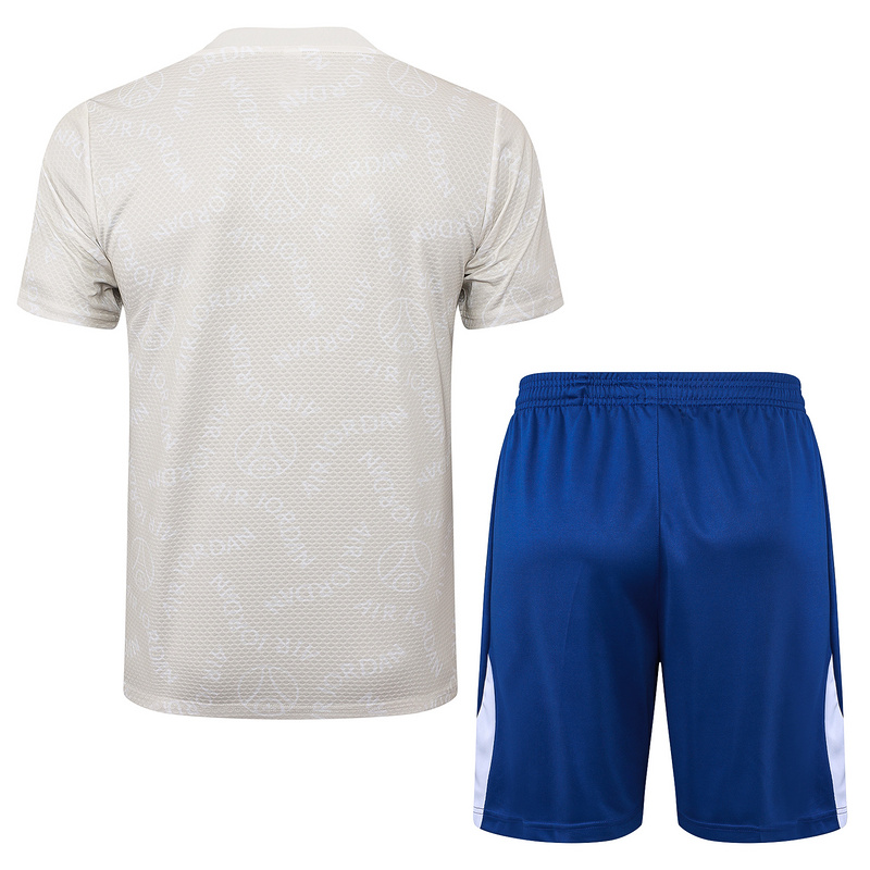 2025/26 Paris Light gray Training Set Shirt and Shorts