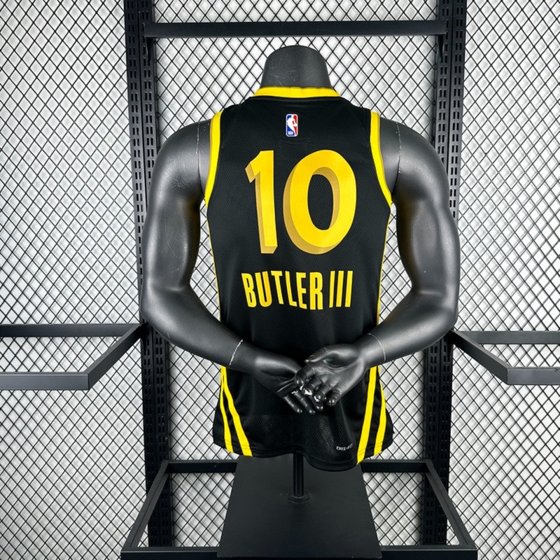 NBA Golden State Warriors 2024 V-Neck City Edition Black Jersey BUTLER Ⅲ #10 S-XXL