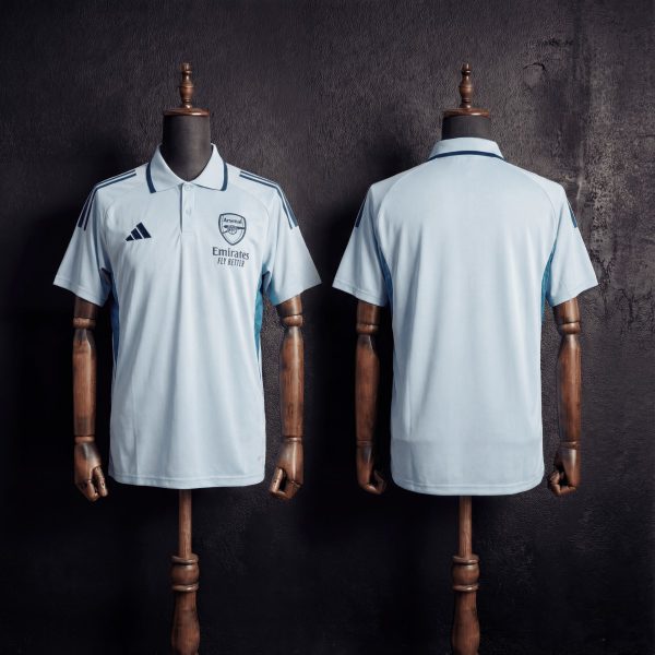 2025/26 Arsenal Training Sky Blue Polo Fan version