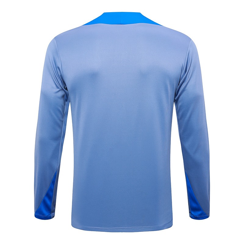 24/25 Inter Milan Gray Blue Long-sleeved half-pull training kit Football team kit