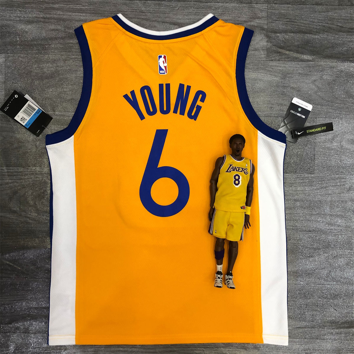 NBA Golden State Warriors v neck Yellow Jersey YOUNG#6 S-XXL