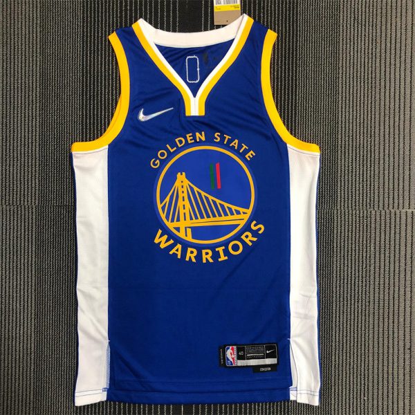 NBA Golden State Warriors V-Neck Mexico Edition 75th Anniversary Blue Jersey THOMPSON#11 S-XXL