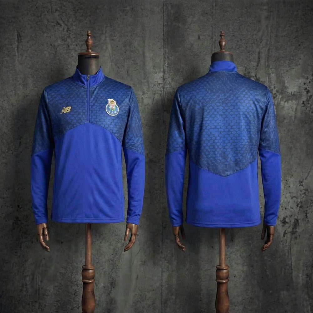 2026/27 Porto Half-Pull long Sleeve Blue Hoodie