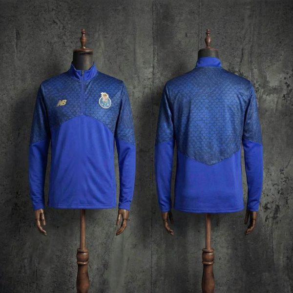 2026/27 Porto Half-Pull long Sleeve Blue Hoodie