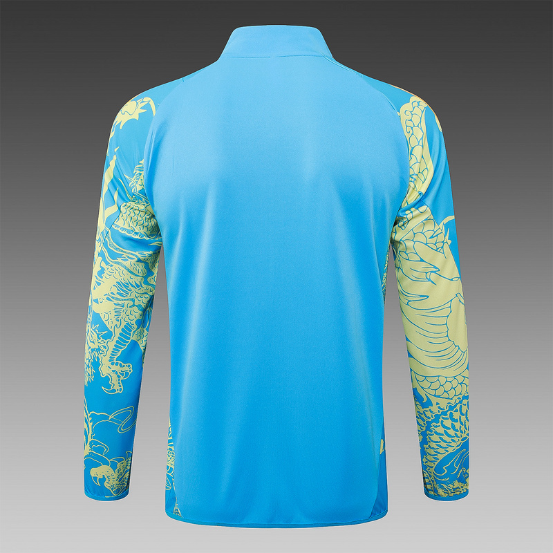 2024/25 Real Madrid Blue Jacket Training Suit Set Football Team Shirt Sports Fashion