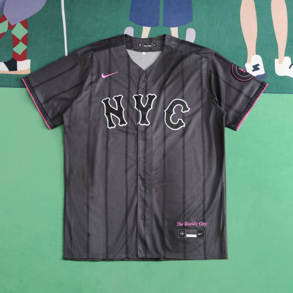 MLB New York Mets Dark Gray Jersey