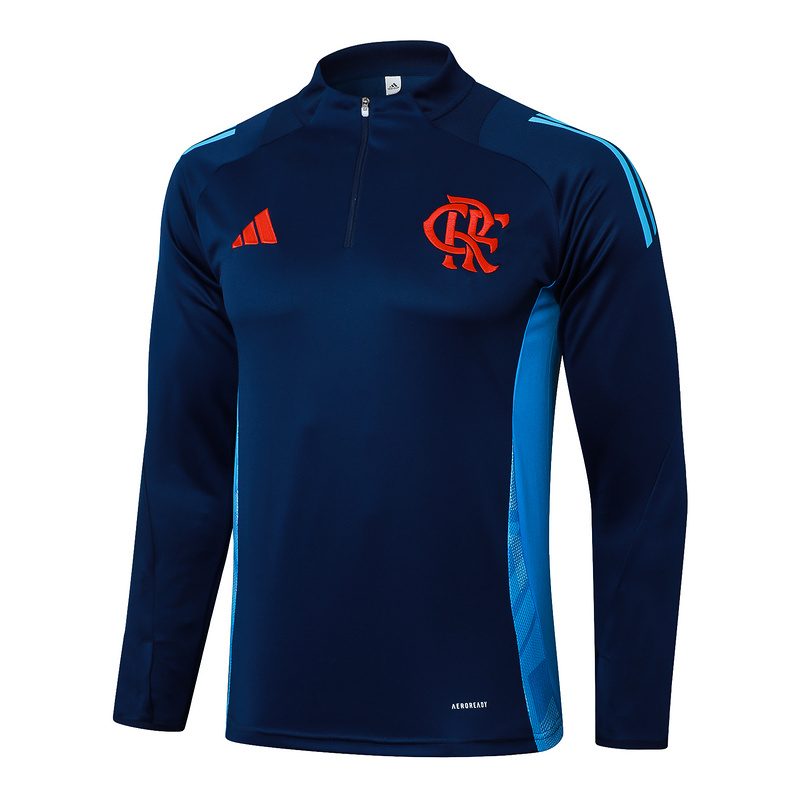 24/25 Flamengo Royal blue Long-sleeved half-pull training kit Football team kit