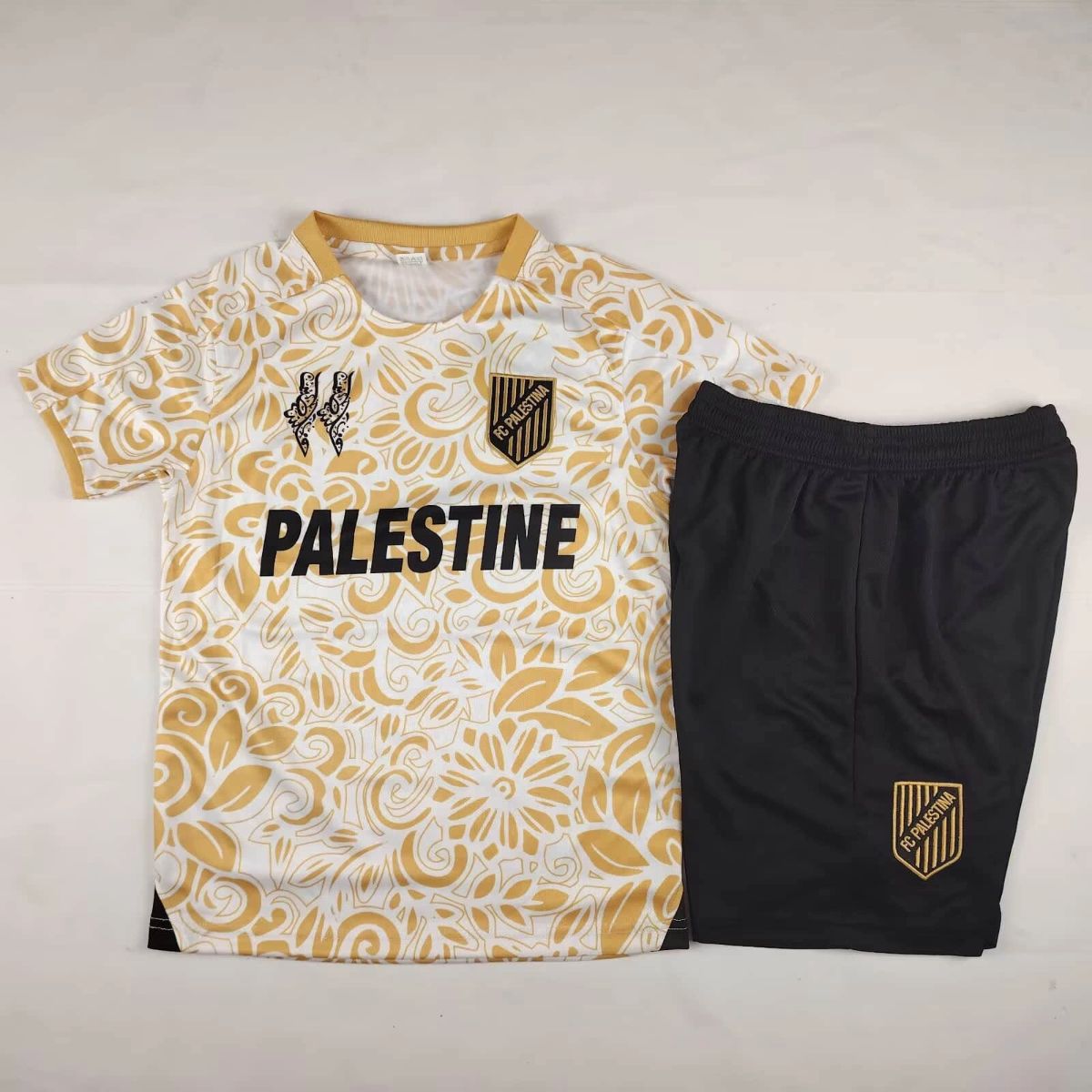 2025/26 CD Palestino Special Edition Yellow jersey kids Kits size: 16-28
