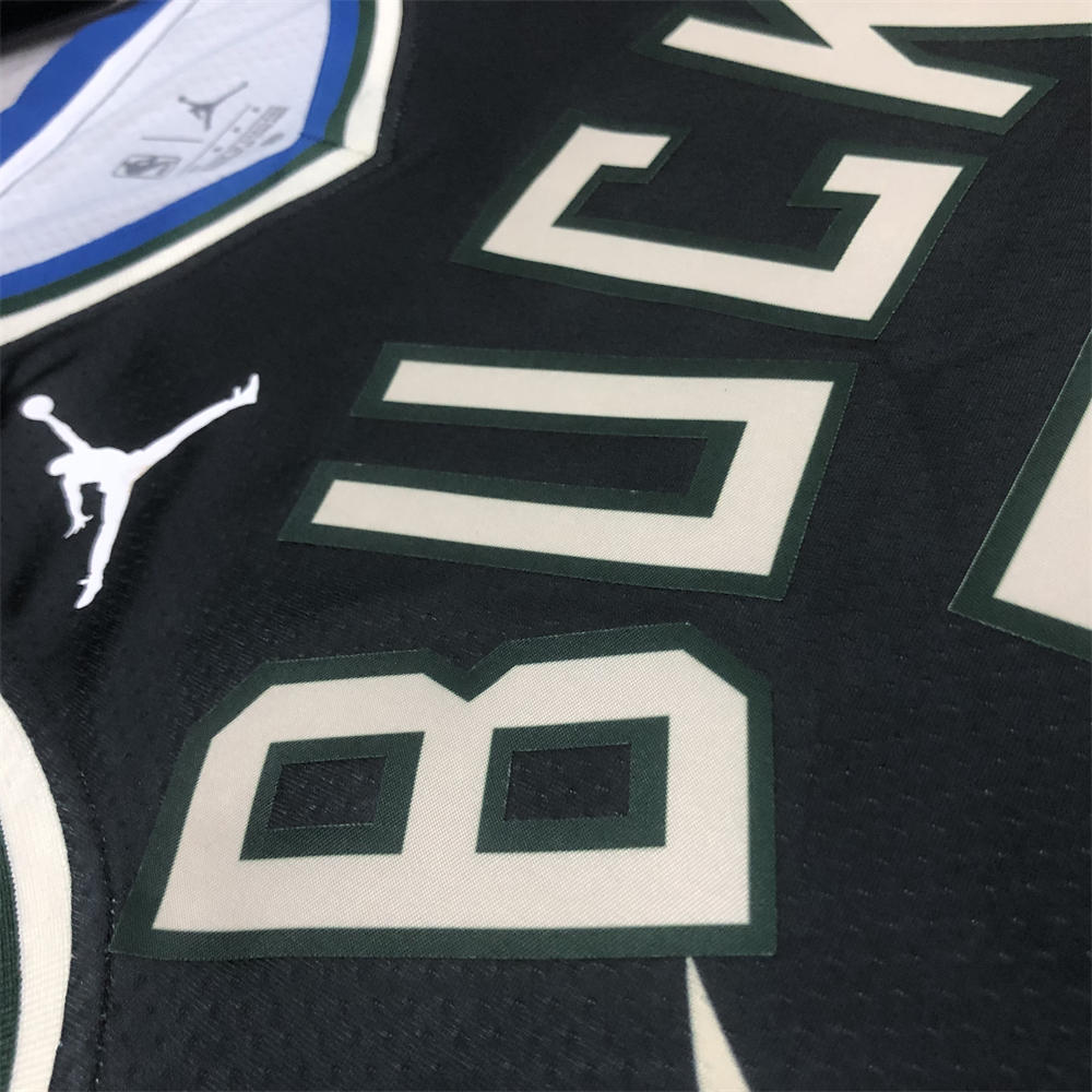 NBA Milwaukee Bucks V-Neck JORDAN Edition Black jersey ANTETOKOUNMPO#34 S-XXL