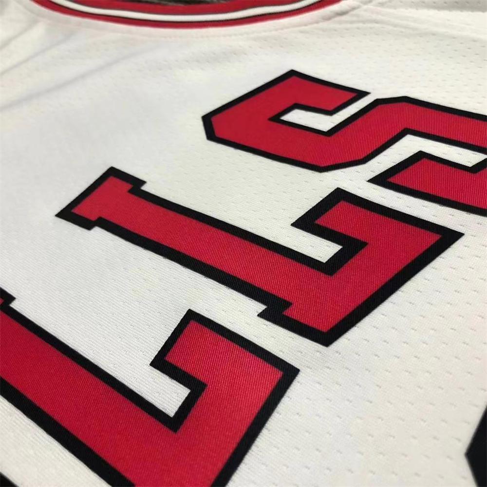 NBA Chicago Bulls Round Neck White 75th anniversaryJersey JORDAN#23 S-XXL