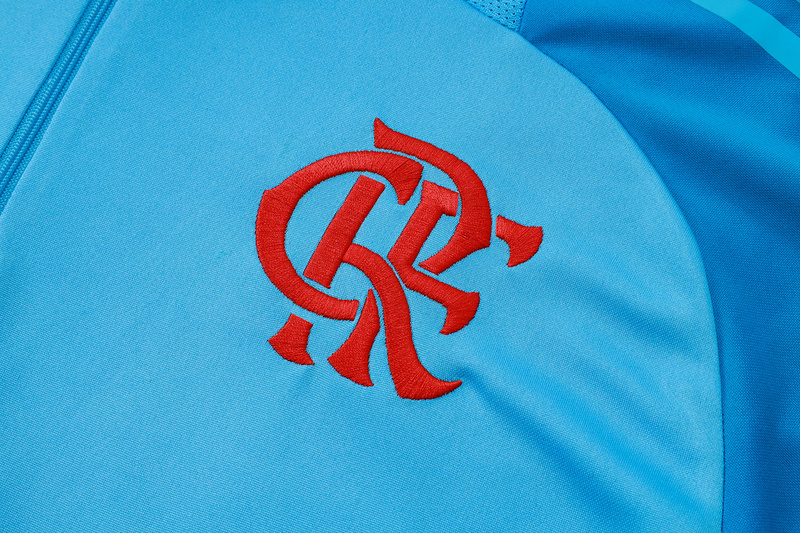 24/25 Flamengo Light blue Long-sleeved half-pull training kit Football team kit