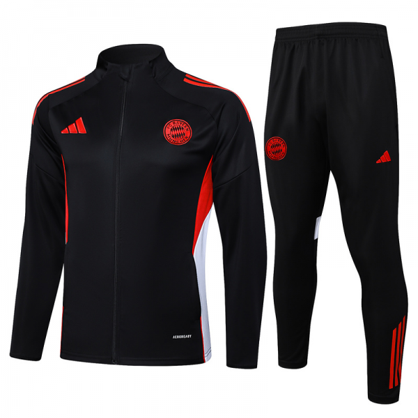 2025/26 Bayern Munich Black Jacket Training Suit Set Football Team Shirt Sports Fashion