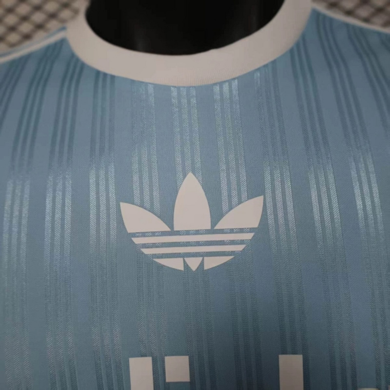 2025/26 Adidas Trefoil casual Light Blue jersey Player Version