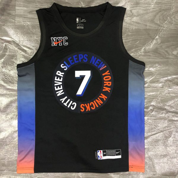 NBA New York Knicks Round Neck Black jersey ANTHONY#7 S-XXL
