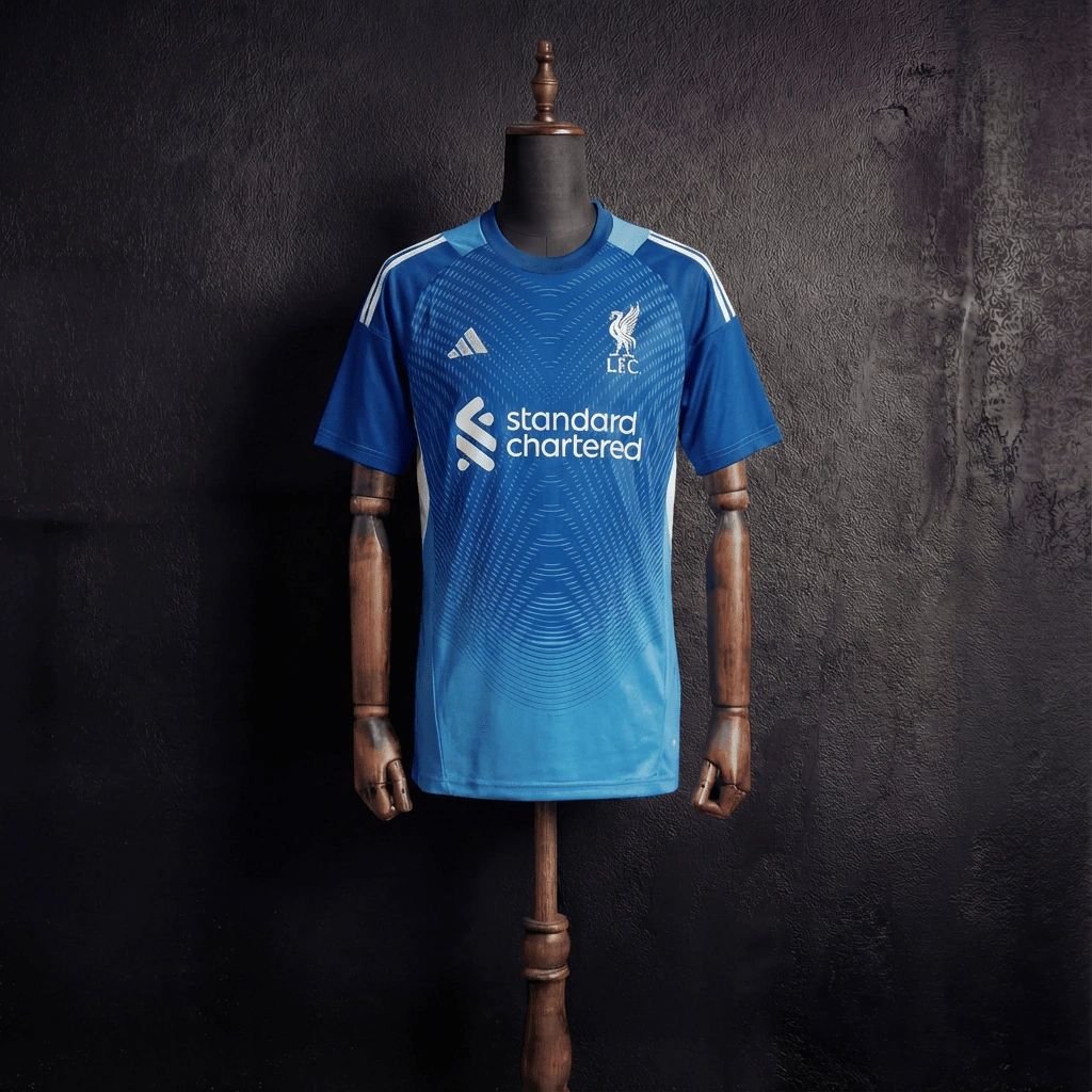 2025/26 Liverpool Goalkeeper Blue Jersey Fan Version