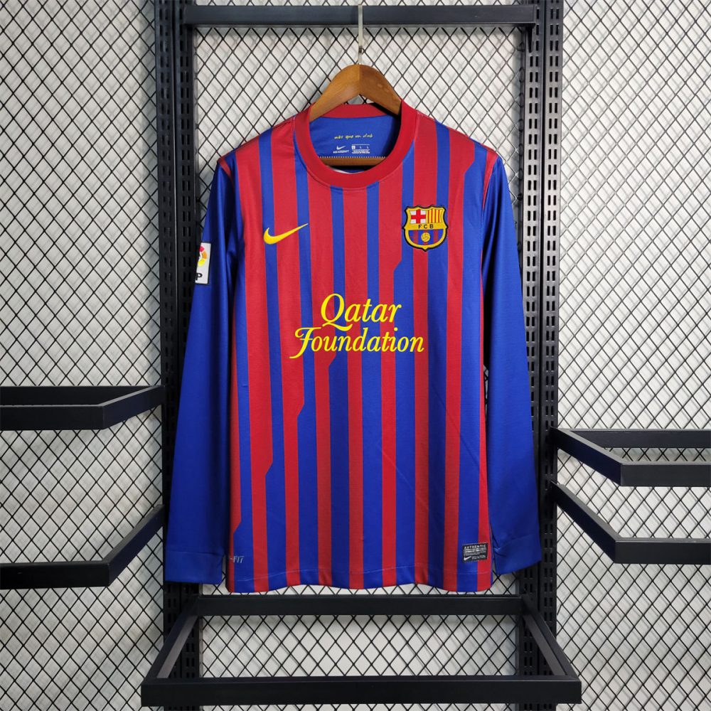 Retro Barcelona 11/12 Long Sleeve Home jersey Fan Version