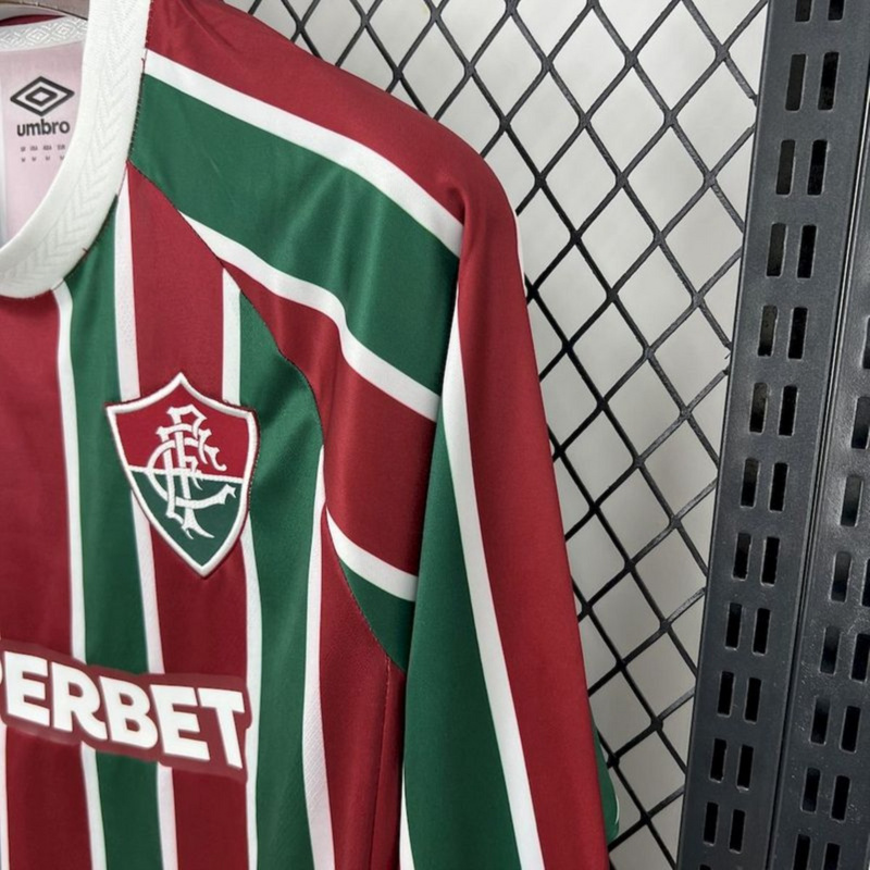 2025/26 Fluminense Home jersey Long Sleeve Fan Version