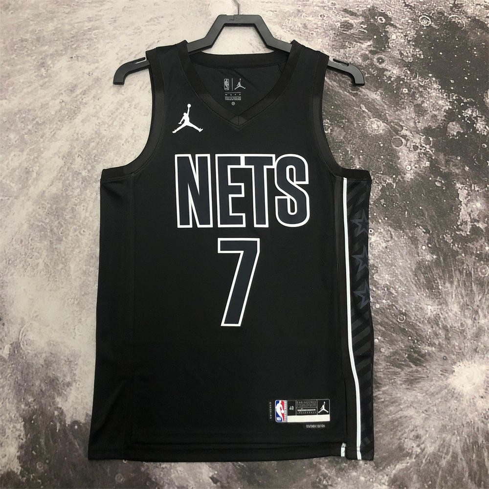 NBA Brooklyn Nets V-Neck Black Jersey DURANT#7 S-XXL
