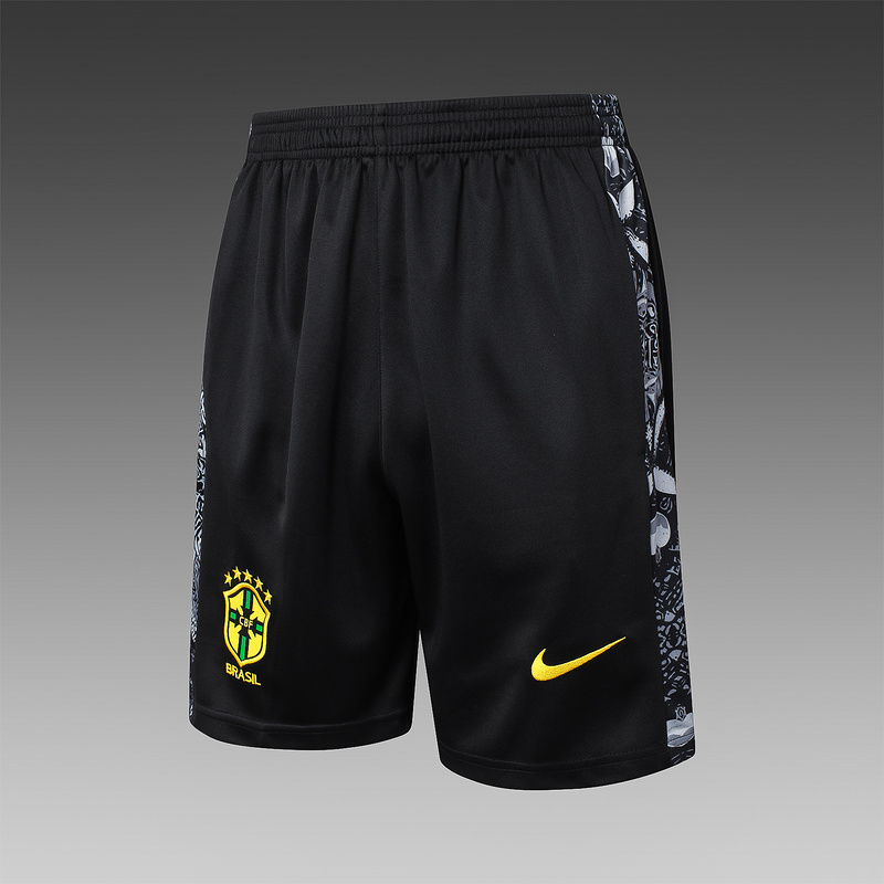 24/25 Brazil Black Training Set Shirt and Shorts