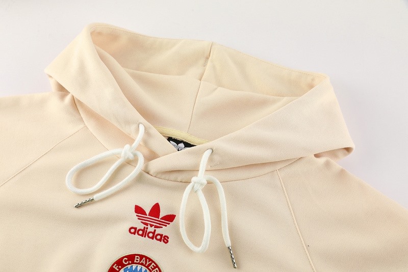 2024 Bayern Munich Beige Hoodie Jacket Kit Set Football Team Shirt Sports Fashion