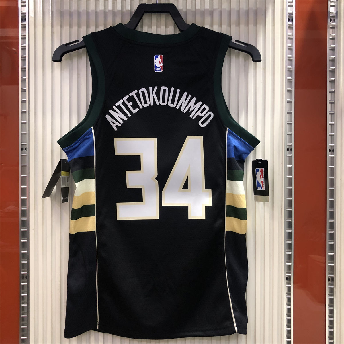 NBA Milwaukee Bucks V neck Green jersey ANTETOKOUNMPO#34 S-XXL