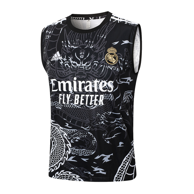 24/25 Real Madrid Black Training Set Shirt and Shorts