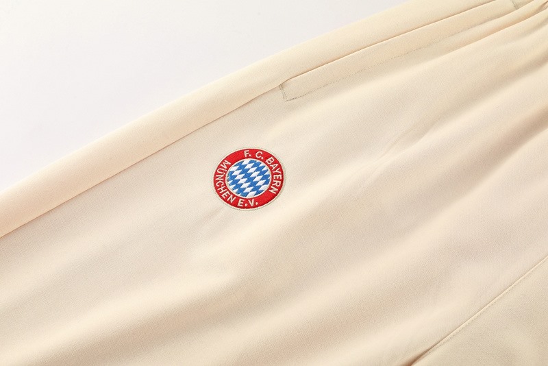 2024 Bayern Munich Beige Hoodie Jacket Kit Set Football Team Shirt Sports Fashion