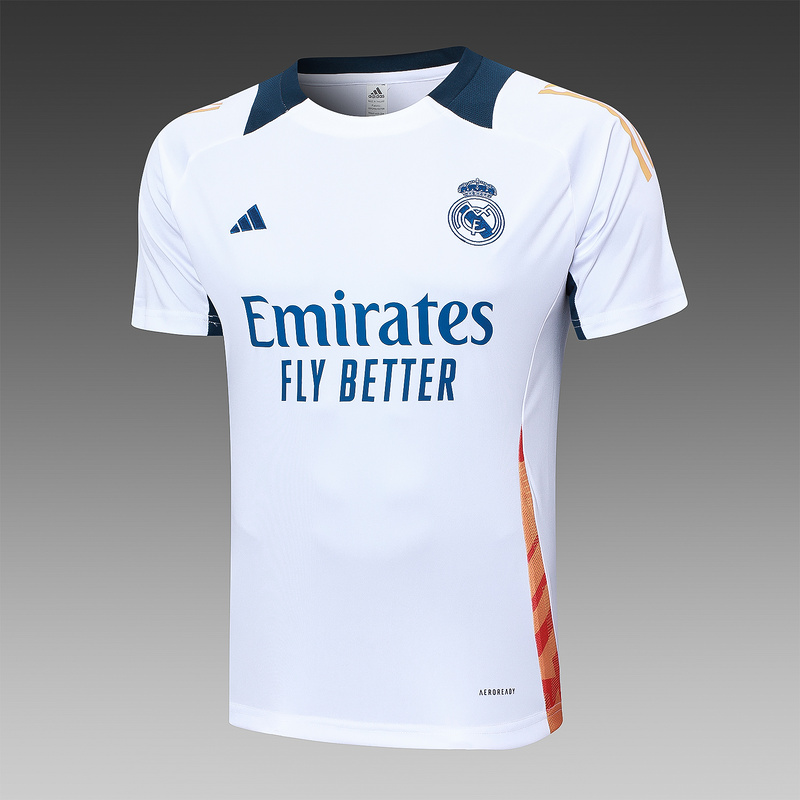 24/25 Real Madrid White Training Set Shirt and Shorts