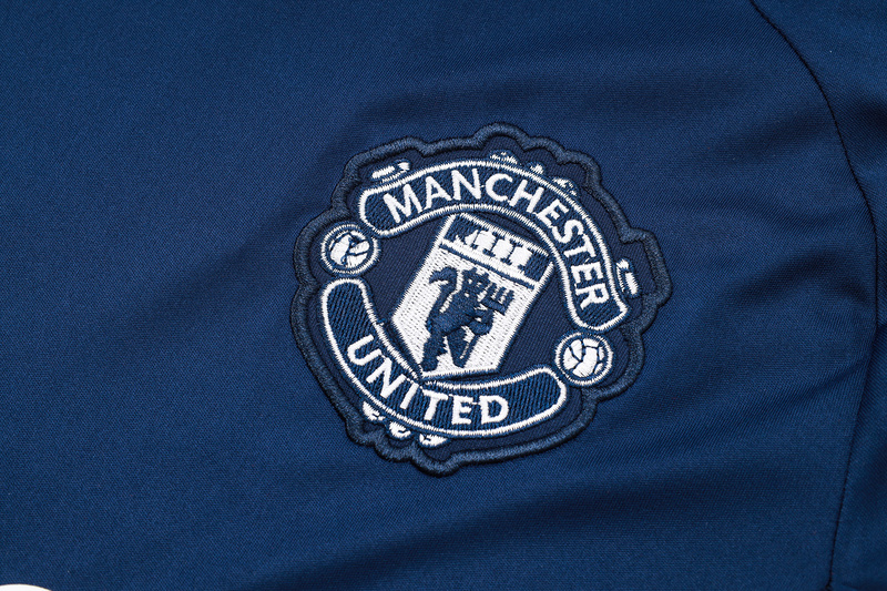24/25 Manchester United Royal blue and White Training Set Shirt and Shorts