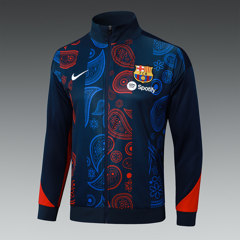 2024/25 Barcelona Royal blue Jacket Training Suit Set Football Team Shirt Sports Fashion