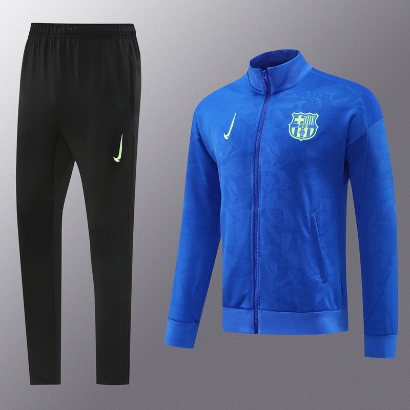 2024 Barcelona Blue Jacket Training Suit Set Football Team Shirt Sports Fashion