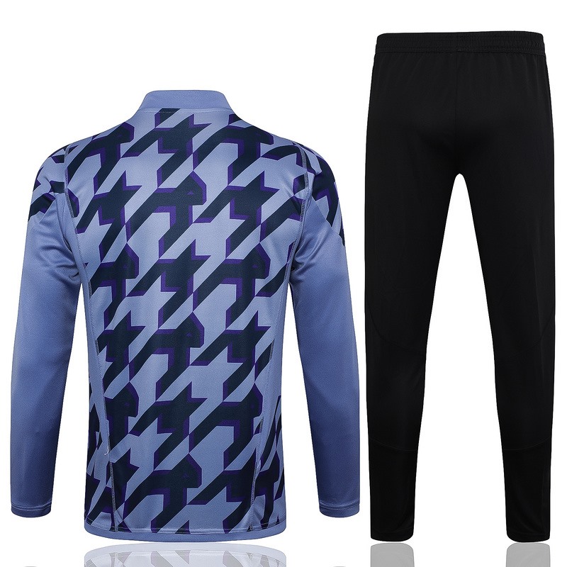 24/25 Real Madrid Gray Long-sleeved half-pull training kit Football team kit