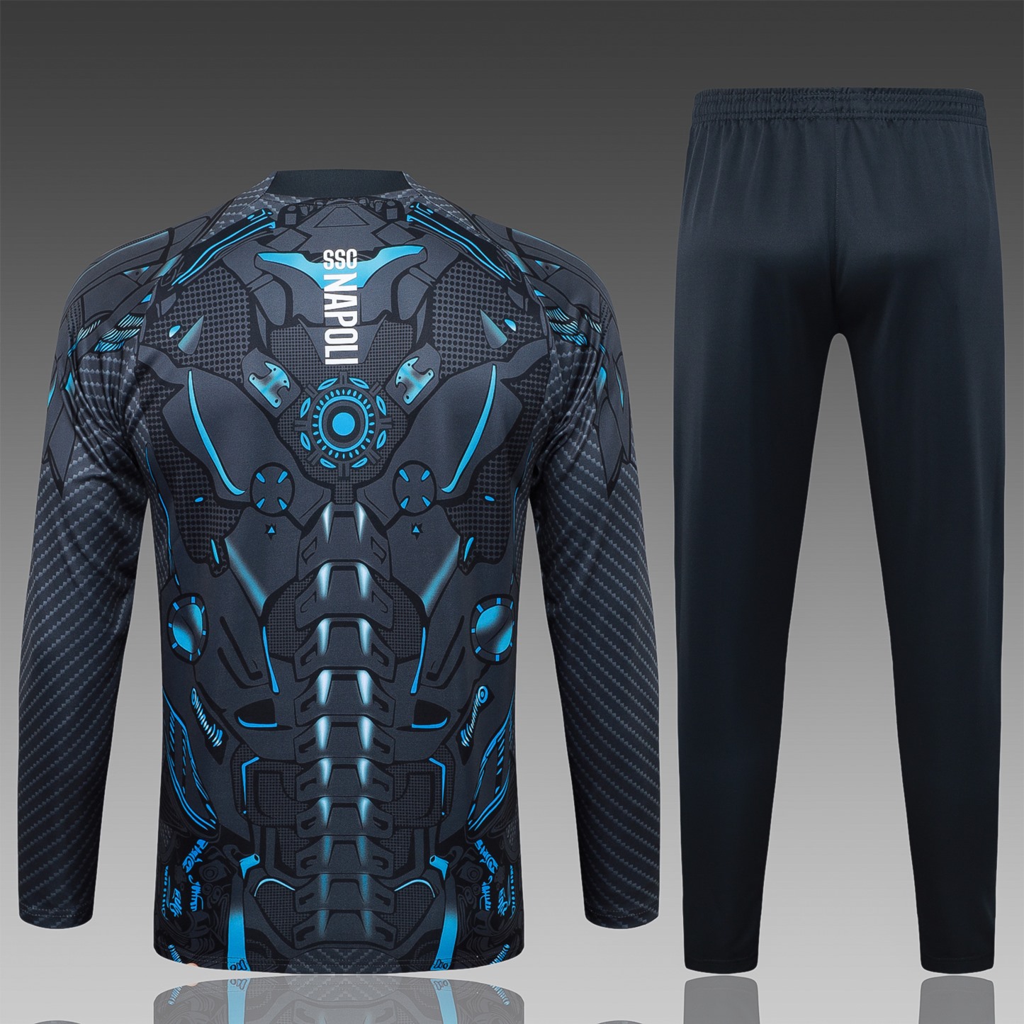2025/26 Naples dark gray Long-sleeved half-pull training kit Football team kit