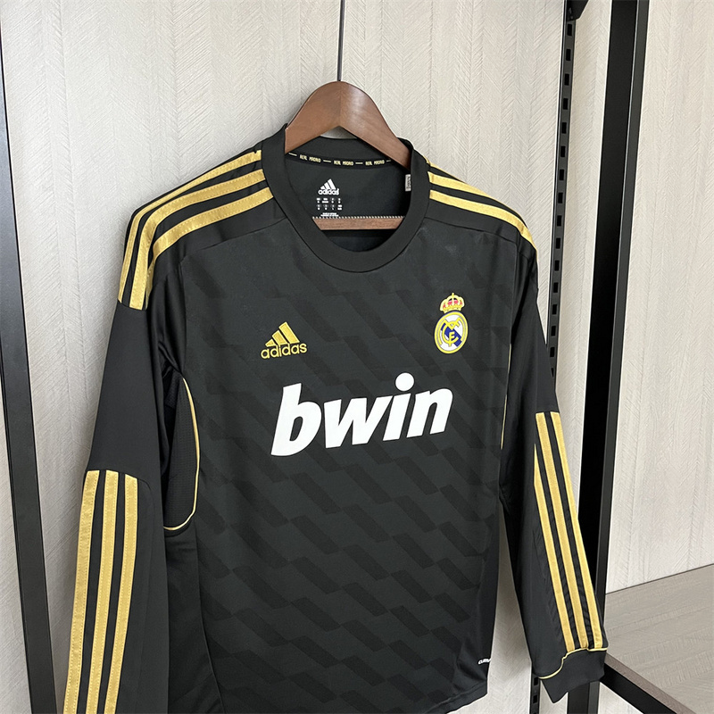 Retro Real Madrid 11/12 Away Long Sleeve jersey Long Sleeves Fan Version