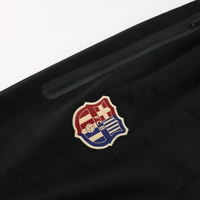 2024 Barcelona Black Hoodie Jacket Kit Set Football Team Shirt Sports Fashion