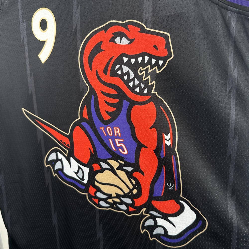 NBA Toronto Raptors 24/25 City Edition Round Neck Black Jersey BARRETT#9 S-XXL